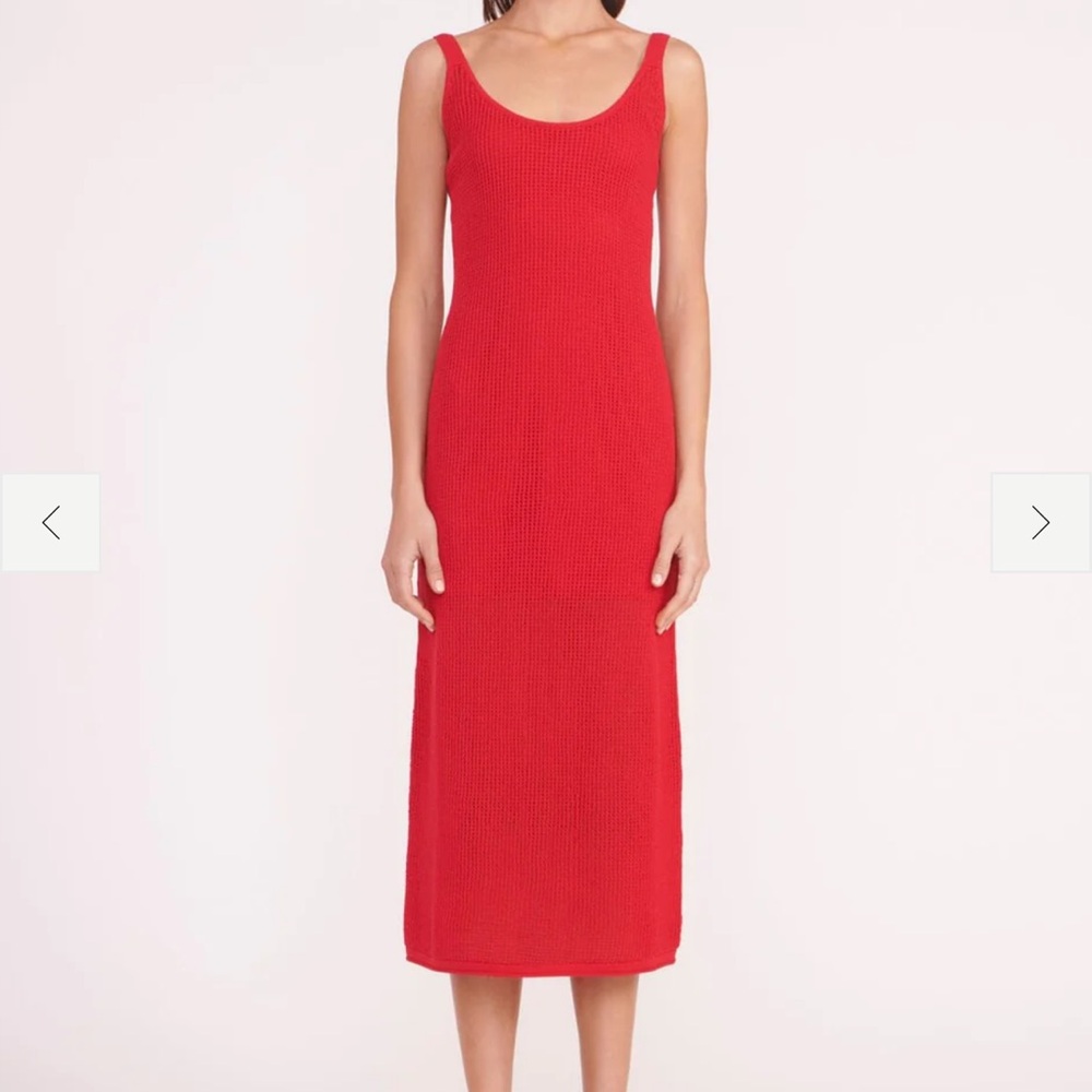 Red Sleeveless Knit Dress